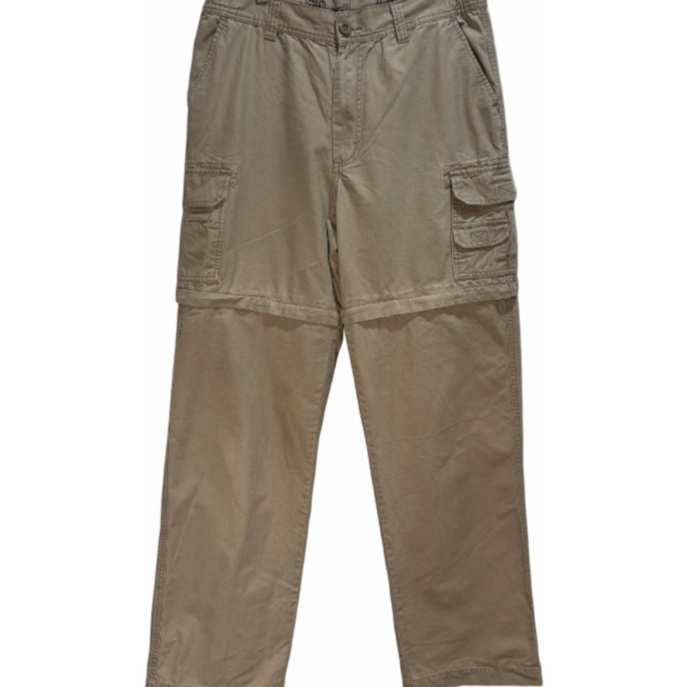 The Versatile Canvas Zip Off Pant Tan Cargo Work Pants